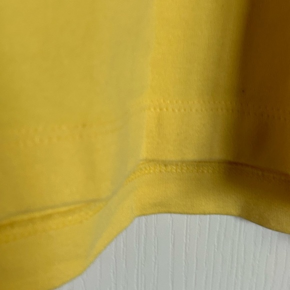 Chico’s Lakota golden yellow cotton spandex blend V-neck elbow sleeve T-shirt XL - Picture 6 of 7